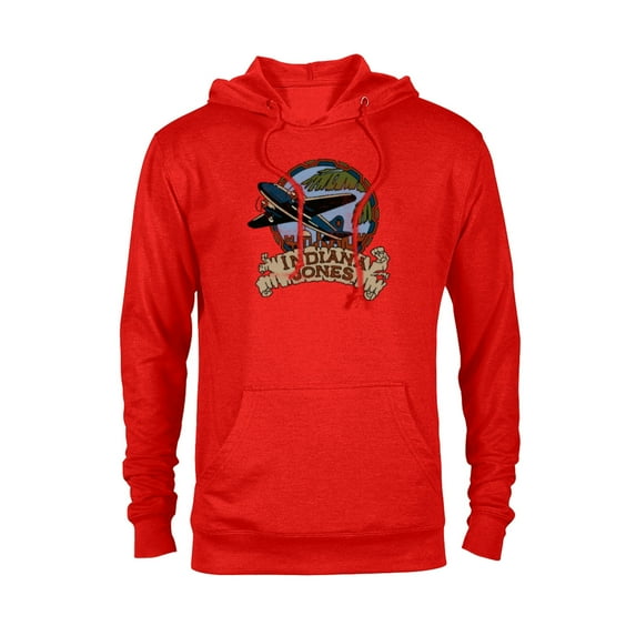 Lucasfilm Indiana Jones Adventure Plane Vintage - Pullover Hoodie for Adults - Customized-Red
