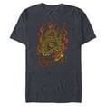 thumbnail image 1 of Lucasfilm Indiana Jones Flaming Snake Logo - Short Sleeve Blended T-Shirt for Adults - Customized-Navy Heather, 1 of 5