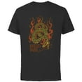 thumbnail image 1 of Lucasfilm Indiana Jones Flaming Snake Logo - Short Sleeve Cotton T-Shirt for Adults - Customized-Black, 1 of 5