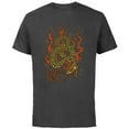 thumbnail image 1 of Lucasfilm Indiana Jones Flaming Snake Logo - Short Sleeve Cotton T-Shirt for Adults - Customized-Charcoal, 1 of 5