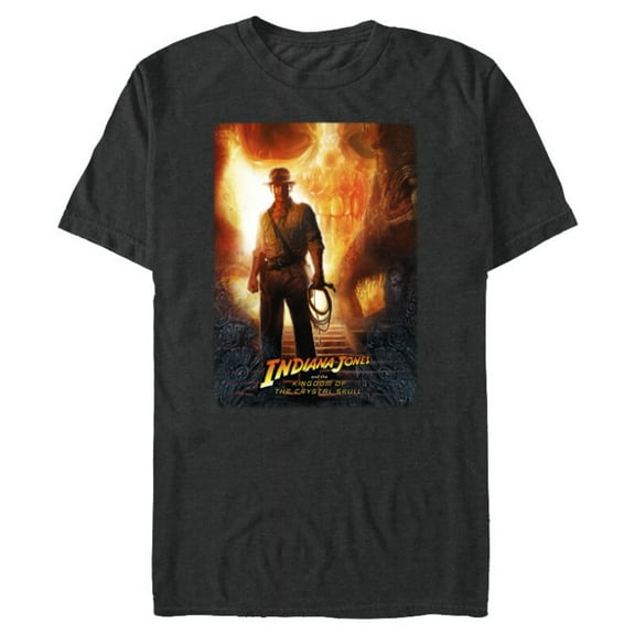 Lucasfilm Indiana Jones Kingdom of the Crystal Skull Poster - Short Sleeve Blended T-Shirt for Adults - Customized-Dark Heather