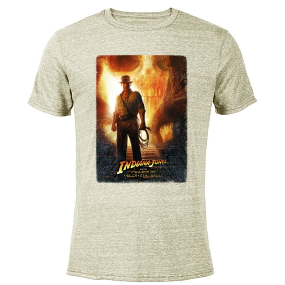 Lucasfilm Indiana Jones Kingdom of the Crystal Skull Poster - Short Sleeve Blended T-Shirt for Adults - Customized-Yellow