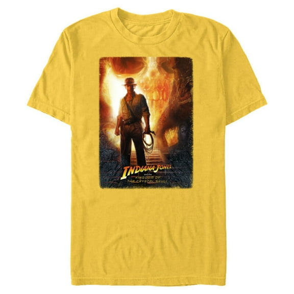 Lucasfilm Indiana Jones Kingdom of the Crystal Skull Poster - Short Sleeve Blended T-Shirt for Adults - Customized-Yellow