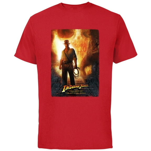 Lucasfilm Indiana Jones Kingdom of the Crystal Skull Poster - Short Sleeve Cotton T-Shirt for Adults - Customized-Red
