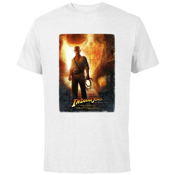 Lucasfilm Indiana Jones Kingdom of the Crystal Skull Poster - Short Sleeve Cotton T-Shirt for Adults - Customized-White