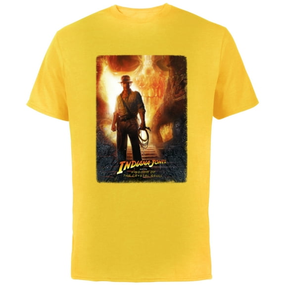 Lucasfilm Indiana Jones Kingdom of the Crystal Skull Poster - Short Sleeve Cotton T-Shirt for Adults - Customized-Yellow