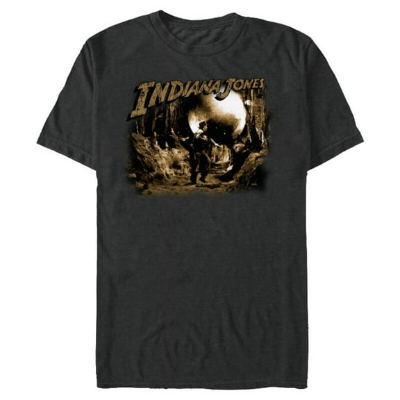 Lucasfilm Indiana Jones Raiders of the Lost Ark Boulder Run - Short Sleeve Blended T-Shirt for Adults - Customized-Dark Heather
