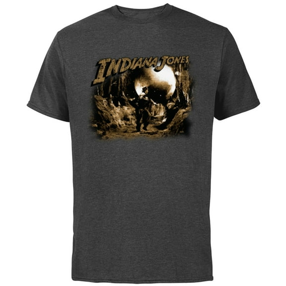 Lucasfilm Indiana Jones Raiders of the Lost Ark Boulder Run - Short Sleeve Cotton T-Shirt for Adults - Customized-Charcoal