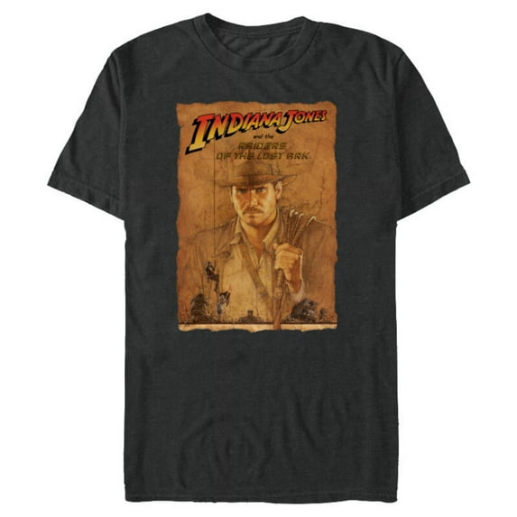 Lucasfilm Indiana Jones Raiders of the Lost Ark Poster Art - Short Sleeve Blended T-Shirt for Adults - Customized-Dark Heather