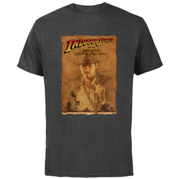 Lucasfilm Indiana Jones Raiders of the Lost Ark Poster Art - Short Sleeve Cotton T-Shirt for Adults - Customized-Charcoal