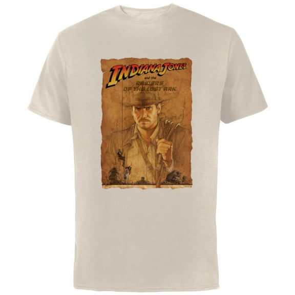 Lucasfilm Indiana Jones Raiders of the Lost Ark Poster Art - Short Sleeve Cotton T-Shirt for Adults - Customized-Natural