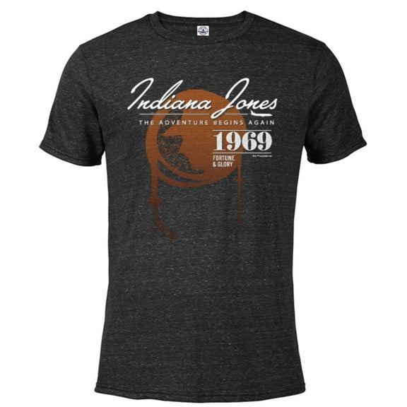 Lucasfilm Indiana Jones and the Dial of Destiny 1969 Again - Short Sleeve Blended T-Shirt for Adults - Customized-Black Snow Heather