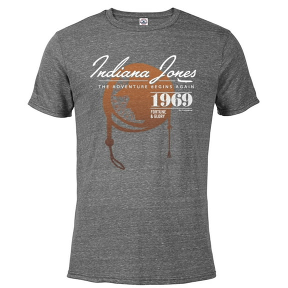 Lucasfilm Indiana Jones and the Dial of Destiny 1969 Again - Short Sleeve Blended T-Shirt for Adults - Customized-Graphite Snow Heather