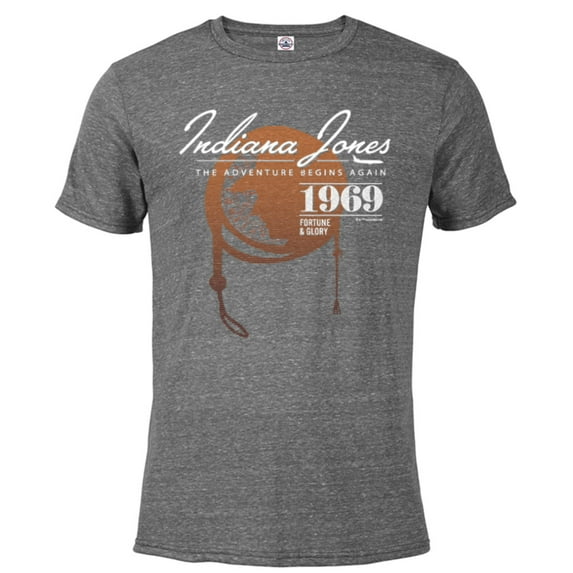 Lucasfilm Indiana Jones and the Dial of Destiny 1969 Again - Short Sleeve Blended T-Shirt for Adults - Customized-Graphite Snow Heather
