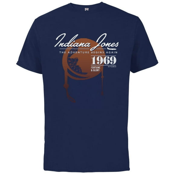 Lucasfilm Indiana Jones and the Dial of Destiny 1969 Again - Short Sleeve Cotton T-Shirt for Adults - Customized-Athletic Navy