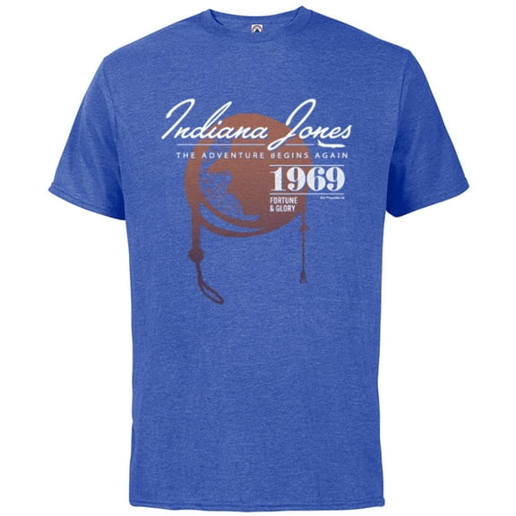 Lucasfilm Indiana Jones and the Dial of Destiny 1969 Again - Short Sleeve Cotton T-Shirt for Adults - Customized-Royal Heather
