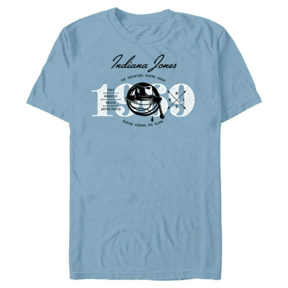 Lucasfilm Indiana Jones and the Dial of Destiny 1969 Begins - Short Sleeve Blended T-Shirt for Adults - Customized-Ocean Blue