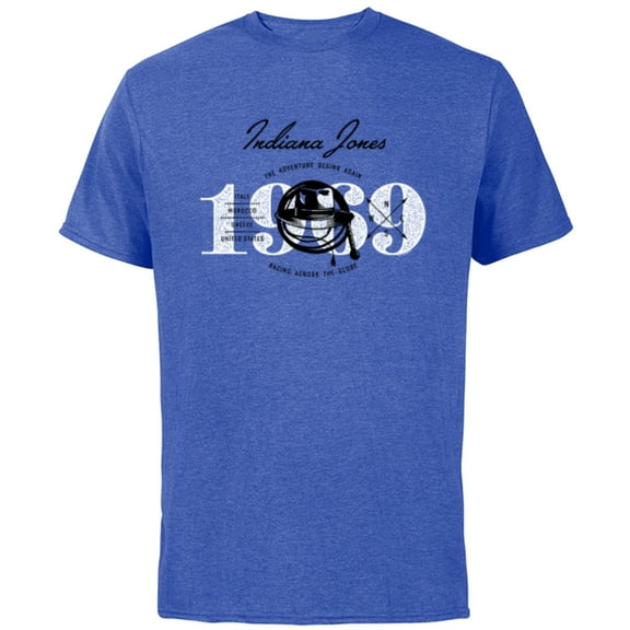 Lucasfilm Indiana Jones and the Dial of Destiny 1969 Begins - Short Sleeve Cotton T-Shirt for Adults - Customized-Royal Heather