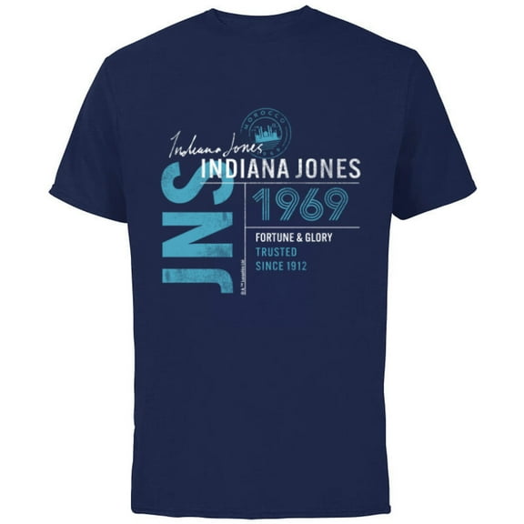 Lucasfilm Indiana Jones and the Dial of Destiny 1969 Trusted - Short Sleeve Cotton T-Shirt for Adults - Customized-Navy