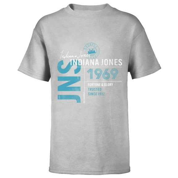 Lucasfilm Indiana Jones and the Dial of Destiny 1969 Trusted - Short Sleeve T-Shirt for Kids - Customized-Athletic Heather