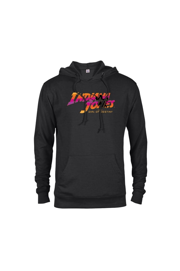 Lucasfilm Indiana Jones and the Dial of Destiny ‘60s Logo - Pullover Hoodie for Adults - Customized-Black