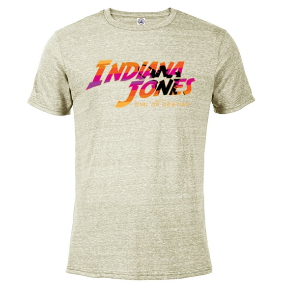 Lucasfilm Indiana Jones and the Dial of Destiny ‘60s Logo - Short Sleeve Blended T-Shirt for Adults - Customized-Putty Snow Heather