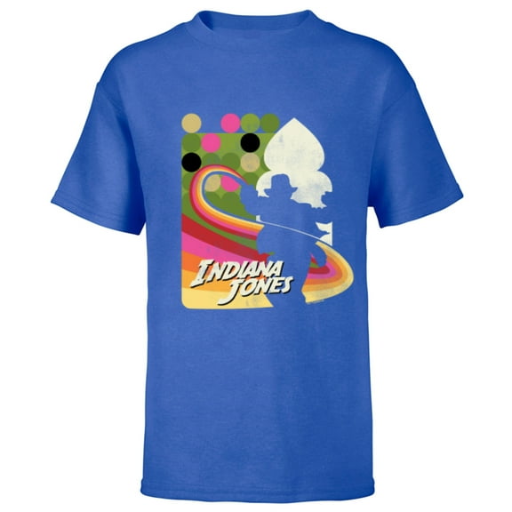 Lucasfilm Indiana Jones and the Dial of Destiny ‘60s Whip - Short Sleeve T-Shirt for Kids - Customized-Royal