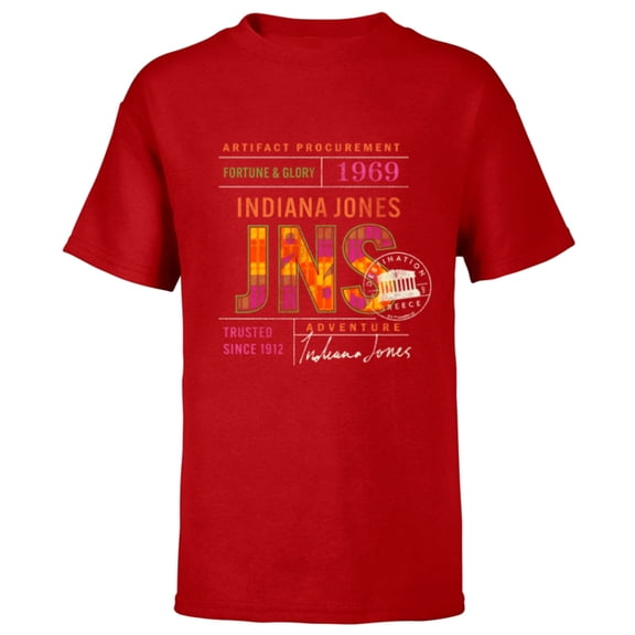 Lucasfilm Indiana Jones and the Dial of Destiny ’69 Artifact - Short Sleeve T-Shirt for Kids - Customized-Red