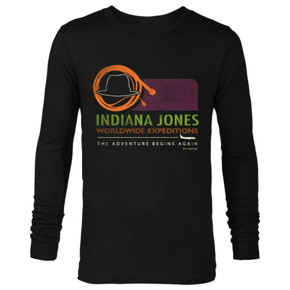 Lucasfilm Indiana Jones and the Dial of Destiny Expeditions - Long Sleeve T-Shirt for Men - Customized-Black