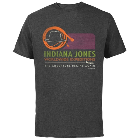 Lucasfilm Indiana Jones and the Dial of Destiny Expeditions - Short Sleeve Cotton T-Shirt for Adults - Customized-Charcoal