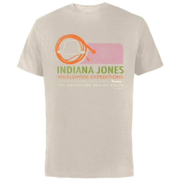 Lucasfilm Indiana Jones and the Dial of Destiny Expeditions - Short Sleeve Cotton T-Shirt for Adults - Customized-Natural