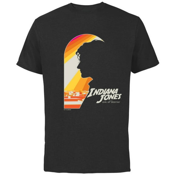 Lucasfilm Indiana Jones and the Dial of Destiny Helena Sun - Short Sleeve Cotton T-Shirt for Adults - Customized-Black