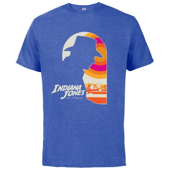 Lucasfilm Indiana Jones and the Dial of Destiny Indy Sun - Short Sleeve Cotton T-Shirt for Adults - Customized-Royal Heather