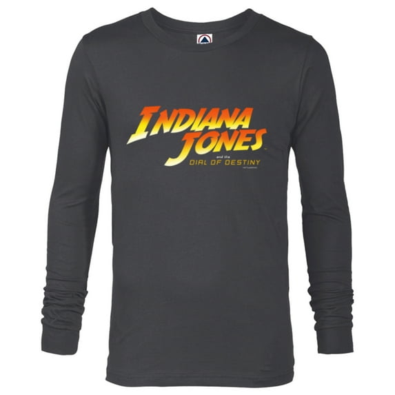 Lucasfilm Indiana Jones and the Dial of Destiny Movie Logo - Long Sleeve T-Shirt for Men - Customized-Charcoal Heather