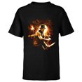 thumbnail image 1 of Lucasfilm Indiana Jones and the Temple of Doom with Whip - Short Sleeve T-Shirt for Kids - Customized-Black, 1 of 5