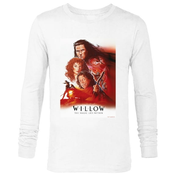 Lucasfilm Willow Illustrated Red Movie Poster - Long Sleeve T-Shirt for Men - Customized-White