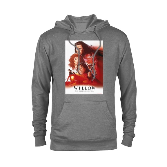 Lucasfilm Willow Illustrated Red Movie Poster - Pullover Hoodie for Adults - Customized-Athletic Heather