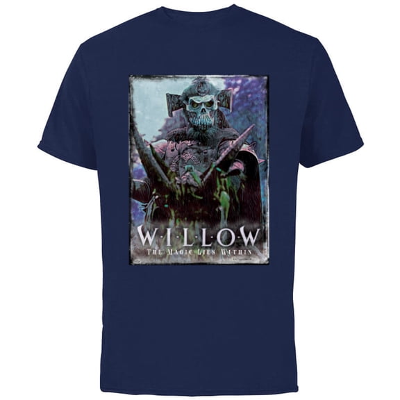 Lucasfilm Willow Movie General Kael Rides - Short Sleeve Cotton T-Shirt for Adults - Customized-Navy