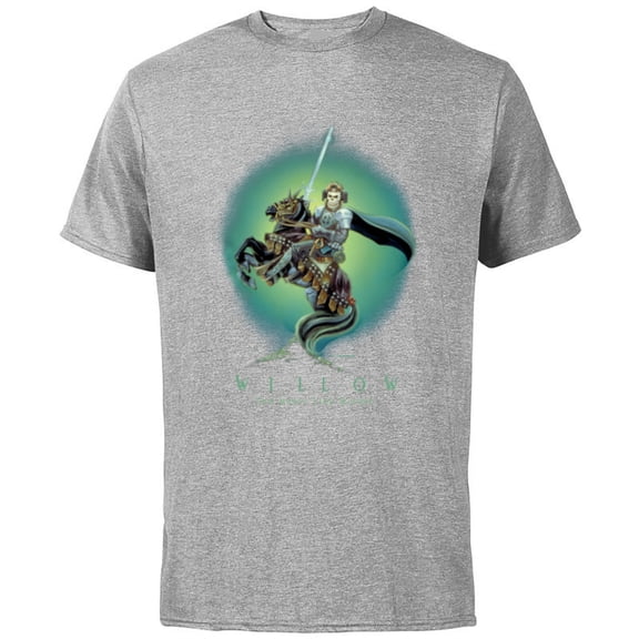 Lucasfilm Willow Movie General Kael on Horse Illustrated - Short Sleeve Cotton T-Shirt for Adults - Customized-Athletic Heather