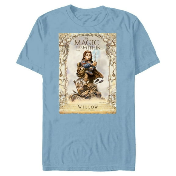 Lucasfilm Willow Movie The Magic Lies Within Archway Battle - Short Sleeve Blended T-Shirt for Adults - Customized-Ocean Blue
