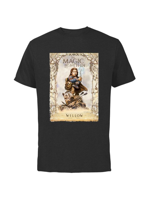 Lucasfilm Willow Movie The Magic Lies Within Archway Battle - Short Sleeve Cotton T-Shirt for Adults - Customized-Black