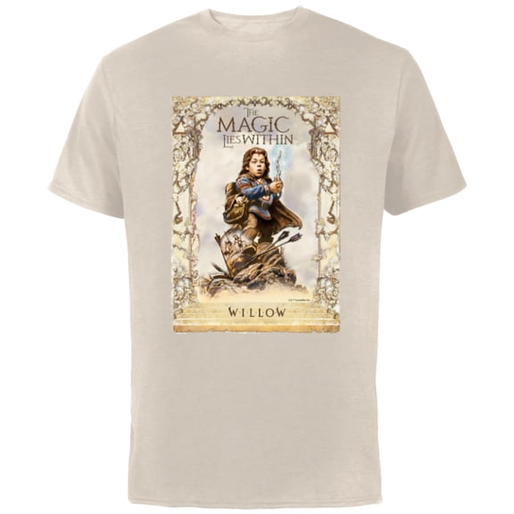 Lucasfilm Willow Movie The Magic Lies Within Archway Battle - Short Sleeve Cotton T-Shirt for Adults - Customized-Natural