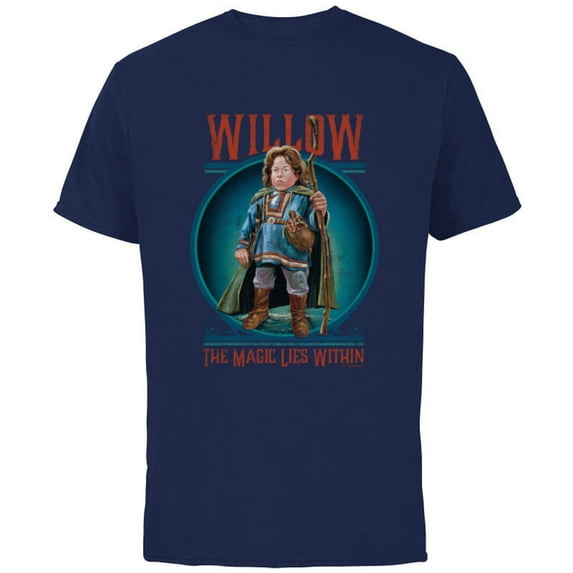 Lucasfilm Willow Movie Unlikely Hero The Magic Lies Within - Short Sleeve Cotton T-Shirt for Adults - Customized-Navy