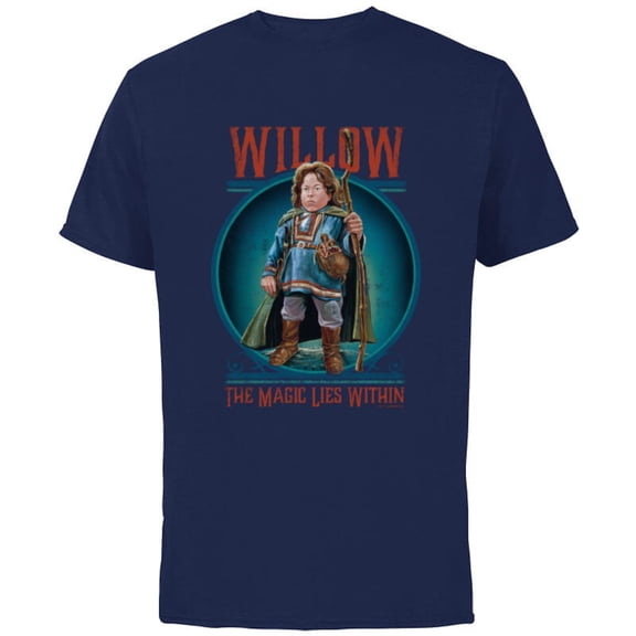 Lucasfilm Willow Movie Unlikely Hero The Magic Lies Within - Short Sleeve Cotton T-Shirt for Adults - Customized-Navy