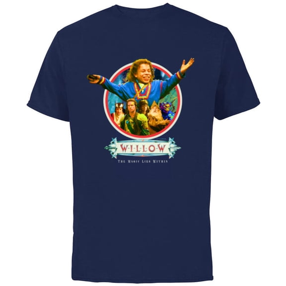 Lucasfilm Willow Movie Willow Ufgood Triumphant - Short Sleeve Cotton T-Shirt for Adults - Customized-Navy
