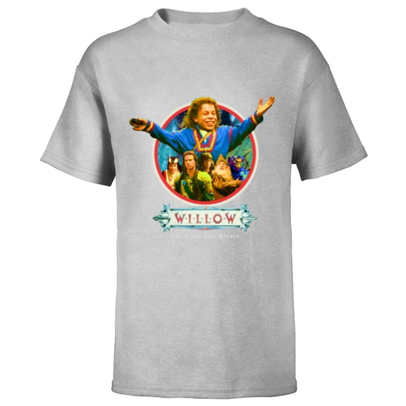 Lucasfilm Willow Movie Willow Ufgood Triumphant - Short Sleeve T-Shirt for Kids - Customized-Athletic Heather