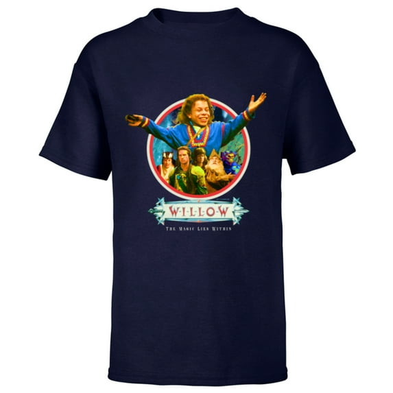 Lucasfilm Willow Movie Willow Ufgood Triumphant - Short Sleeve T-Shirt for Kids - Customized-Navy