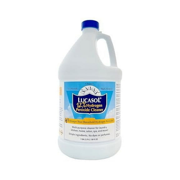 Lucasol Food Grade Hydrogen Peroxide 12% Concentrate, Multi-Purpose Cleaner, 1 Gallon (128 fl oz)