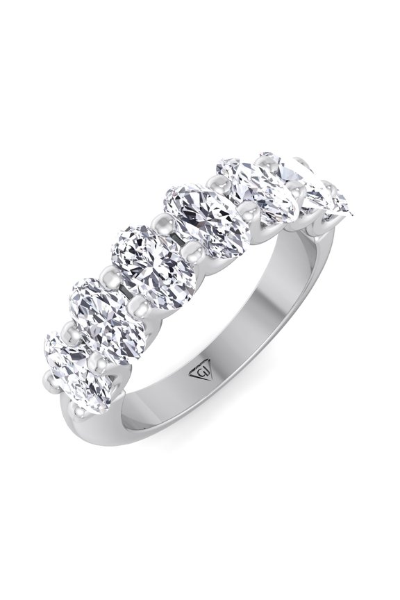 Lucca -Half Way Oval Diamond Semi Eternity Band
