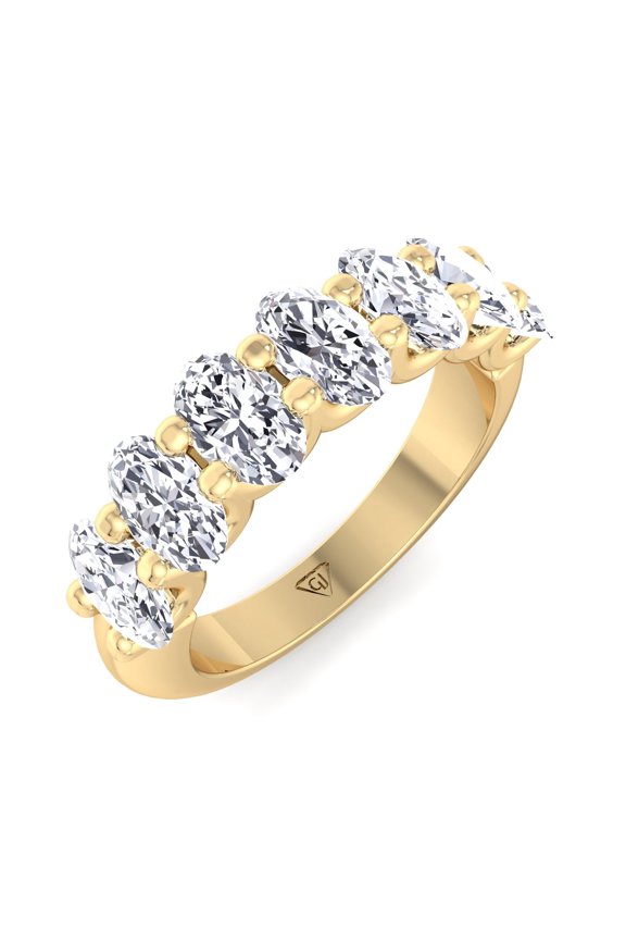 Lucca -Half Way Oval Diamond Semi Eternity Band
